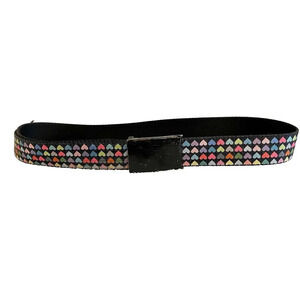 Buckle Down Multicolored Hearts Ford Seatbelt Buckle Belt Unisex Adjustable